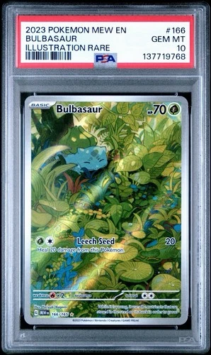 [PSA 10] Bulbasaur Illustration Rare 166/165 SV Pokemon 151 2023 English