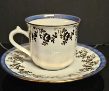 Vintage Austria Demitasse Cup And Saucer Set Hassenpflug Wein 1950s
