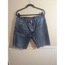 Levis 505 Regular Fit Denim Shorts Mens 36 Blue Medium Wash 34505-2114 WaterLess