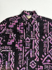 Vintage Western Shirt Men's Sz. Small Aztec Cowboy Rodeo USA Made Steer