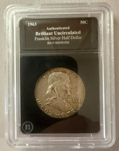 1963-P Franklin Half Dollar 50C BU Brilliant Uncirculated Nice Bell Lines #453