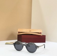 Jacques Marie Mage JMM Round Clear Gray Acetate Sunglasses Unisex Luxury Retro