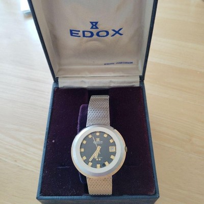EDOX KING STAR Automatic Watch Stainless Mesh Band Silver Timepiece