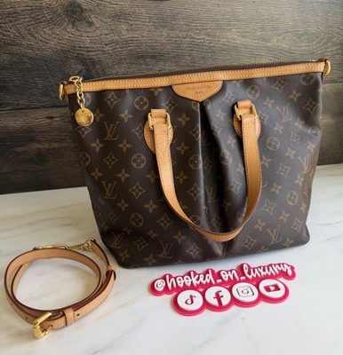 Authentic Louis Vuitton Palermo PM 2 Way Shoulder Crossbody Handbag Purse Tote