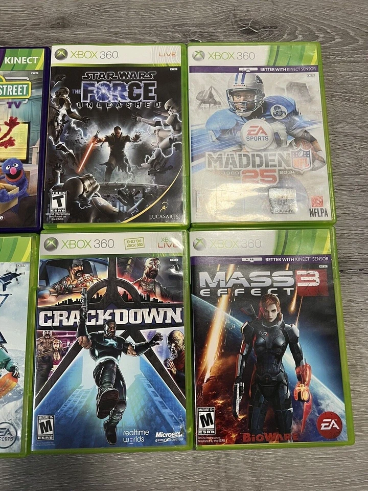 Lote de juegos Xbox 360 paquete con Crackdown, Mass Effect 3, Dance Dance, Star Wars Foto 2 de 4