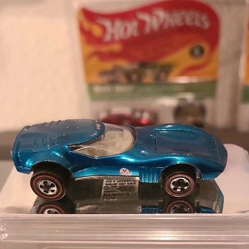 Hot Wheels Torero Blue Diecast Car 1:64 Vintage 1969 Collectible Restored.