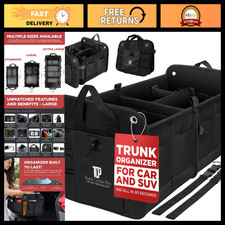 Large Car Trunk Organizer For Suv Truck - Cargo Storage Solution Black Large Car Trunk Organizer For Suv Truck - Cargo Storage Solution Black