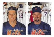 1994 DONRUSS STUDIO, KEVIN McREYNOLDS and BRET SABERHAGEN, NEW YORK METS