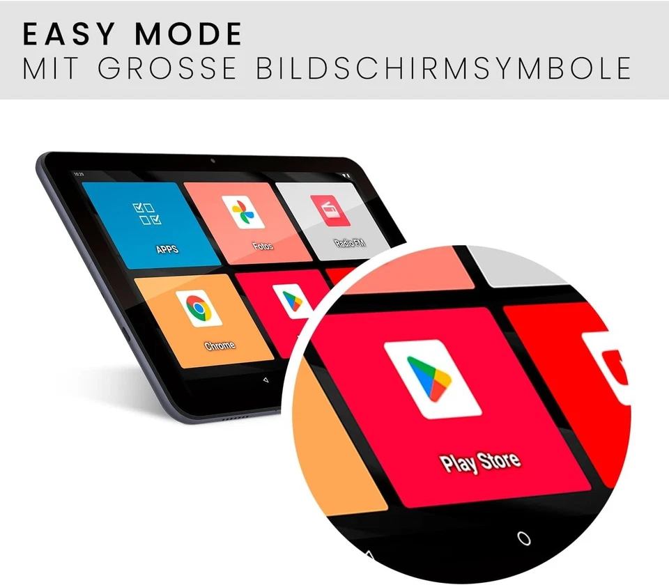 SPC Tablet 10 Zoll Android 11 4GB RAM 64GB Speicher 4G LTE IPS Display Senioren - Bild 2 von 4