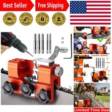 2025 Upgraded Chainsaw Sharpener,Chain Saw Sharpening Jig,Hand-Cranked Chainsaw