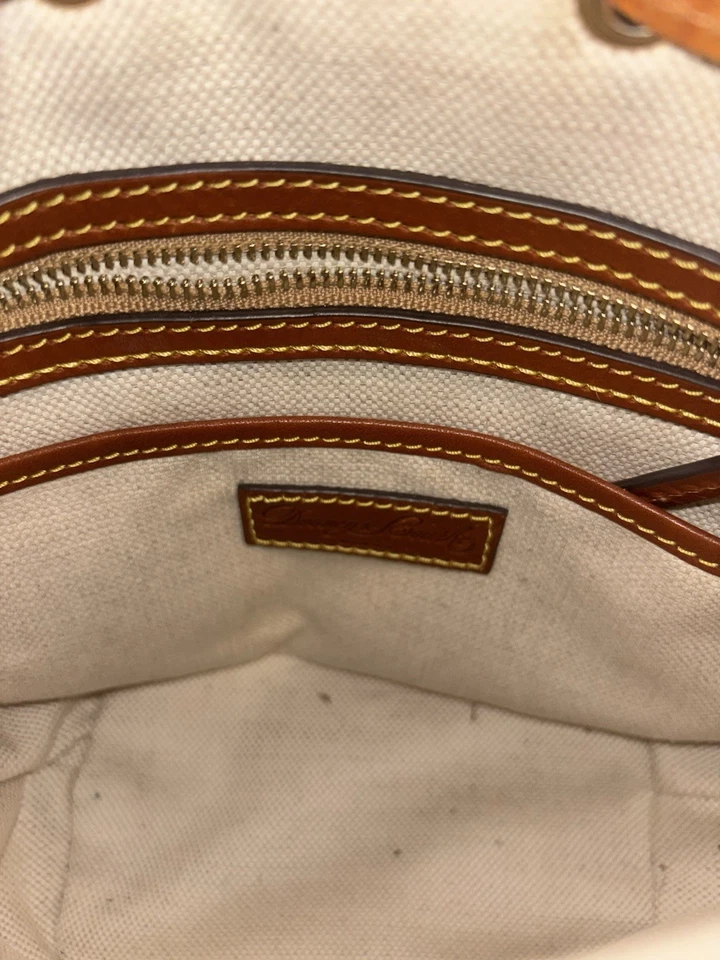 Dooney Bourke Women's Crossbody Purse Yellow Gold Pebble Leather, Adjustable - Image 3 of 4