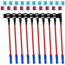 Mini ATM Fuse Tap Kit - 10 Pack Upgraded 12V Car RV Camper Add-a-Circuit Adap...
