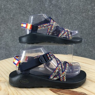 Chaco Sandals Womens 8 Z/Cloud Hiking Strappy Multicolor Comfort Low Top Flats
