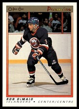 1990-91 O-Pee-Chee Premier Rob DiMaio Rookie New York Islanders #27
