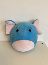 Blue Elephant Squishmallow Type Plush 8”