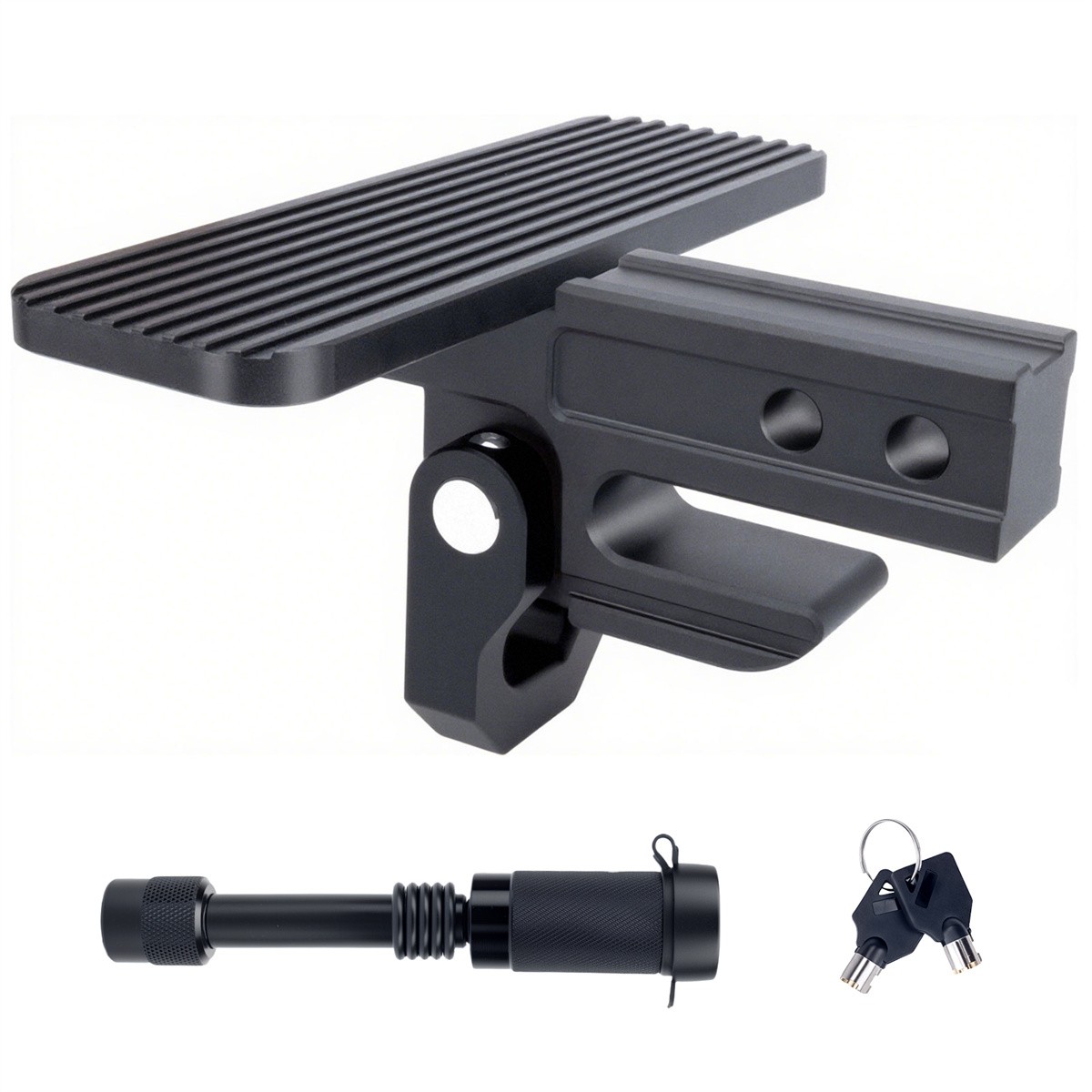 Tow Trailer For 2" Receiver Tow Hitch Step Bar Bumper Guard Receiver Aluminum