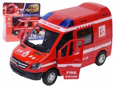 Auto giocattolo vigili del fuoco metallo 1:32 servizio di soccorso suono luce