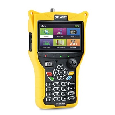 FindSAT VF-9930 Max 1080P Satellite Meter DVB-S/S2/T2/C MPEG4 HEVC H.265 10 Bit