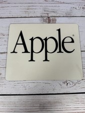 Vintage Apple Logo Mouse Pad Cream Black Non-Slip Computer Mac Accessory