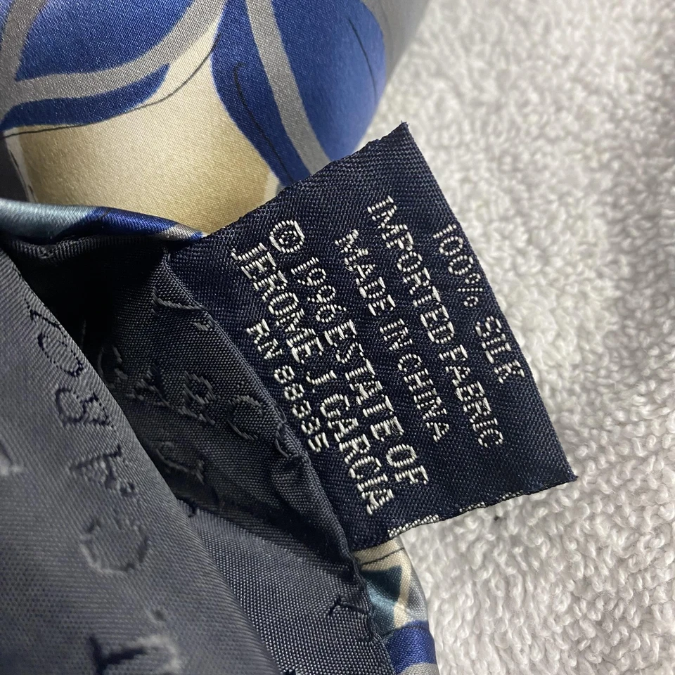 Corbata floral J Garcia para hombre azul seda gris mariposa estudio II colección 32 Foto 4 de 4