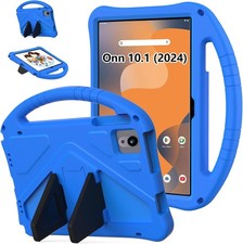 Onn 10.1 Tablet Case Gen 4 2024, EVA Kids Shockproof Cover, Blue