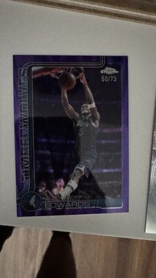 2025-26 Topps Chrome - Anthony Edwards #151 Purple Refractor /75
