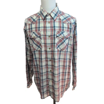 Chemise WRANGLER Western à Carreaux avec Poches Manches Longues - Taille L - Photo 1/4