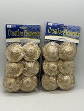 2 Packs Straw Woven Round Doll Craft Hat 2  NEW 36 Pieces