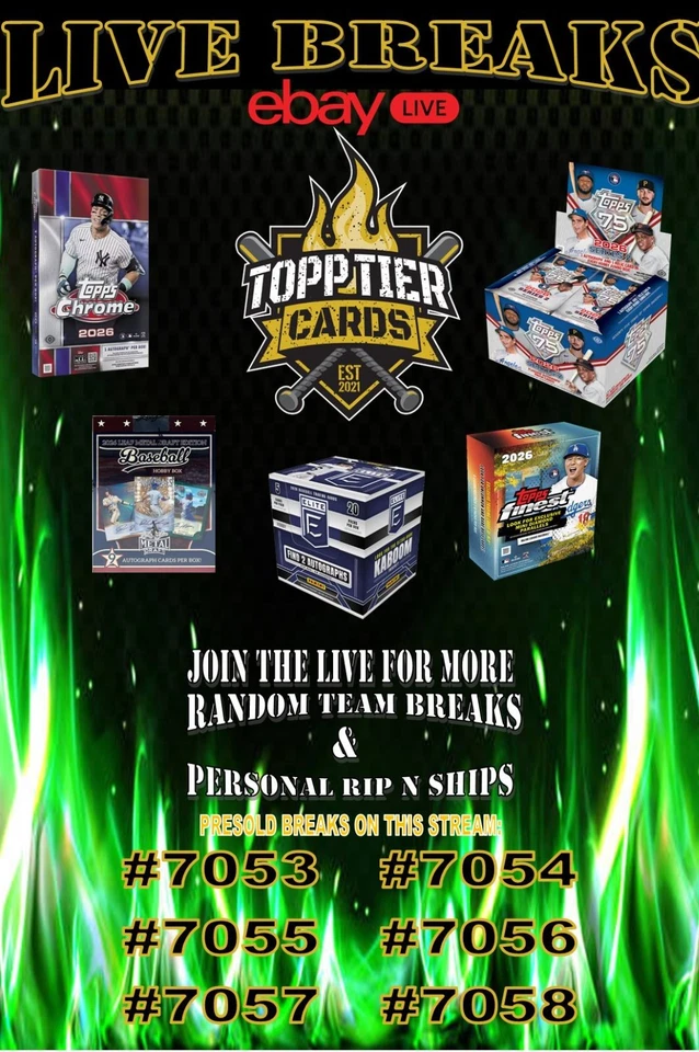 TUESDAY AFTERNOON BREAKS W/NICK-2026 TOPPS CHROME AND MORE!!