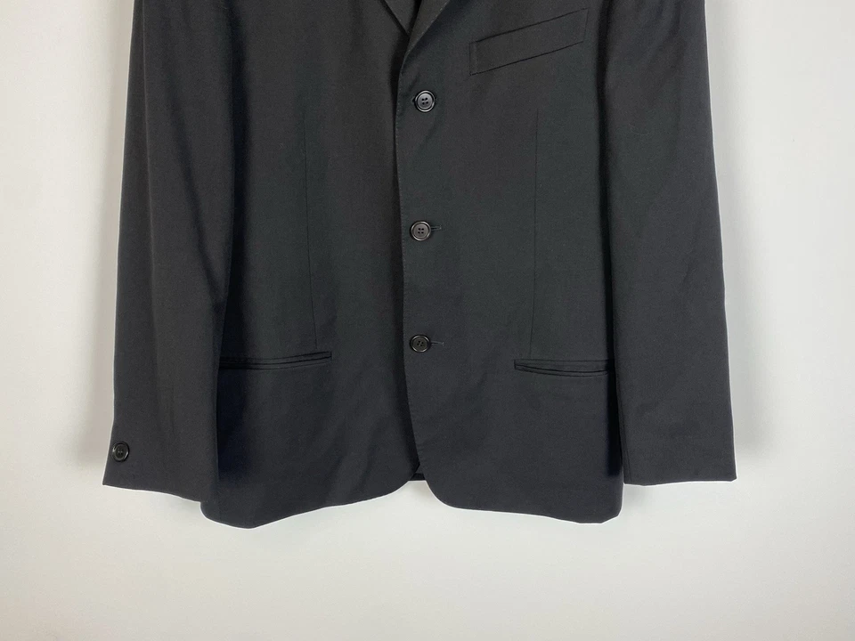 Traje ROMEO GIGLI Hombre Negro Lana Sólido 3 Botones 2 Piezas Talla 48 Foto 4 de 4