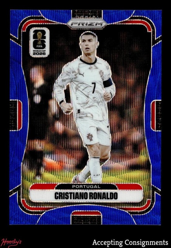 2026 Panini Prizm World Cup Prizms Blue Wave #367 Cristiano Ronaldo 04/55