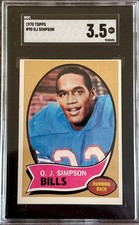 1970 Topps O.J. Simpson Rookie Card Graded SGC 3.5 VG+ Buffalo Bills USC. rookie card picture
