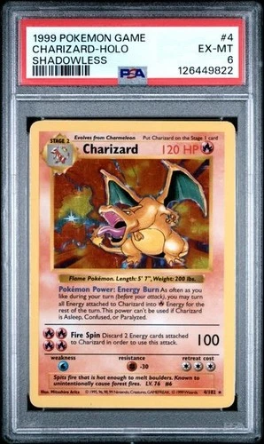 Charizard 004/102 Base Set (Shadowless) Holo PSA 6