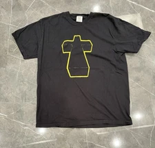 DJ Justice Ed Banger Records Track List T Shirt Double Sided Black XL Cross RARE