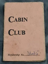 Cabin Club Nightclub Liverpool Membership Card 1965 - Original - Beatles Fans