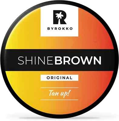 Byrokko SHINE BROWN Original Tanning Cream Accelerator Sunbed Outdoors sun 210ml