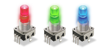 2x/5x/10x Encoder RGB LED beleuchteter Schaft Inkrementaldrehgeber mit Rastungen