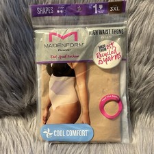 Maidenform Flexees Shapewear Women  s Size 3XL High Waist Thong Soft Seamless