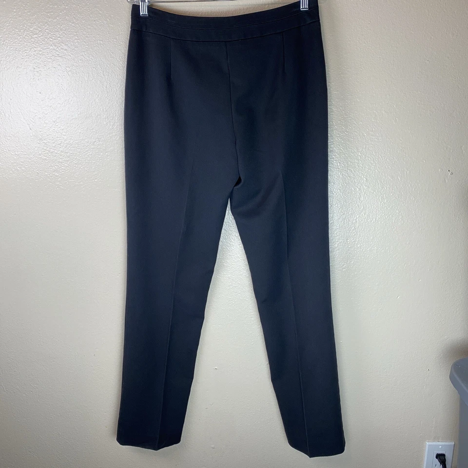 Long Tall Sally US 8 Black Pleated High Rise Trousers Pants Straight Leg Dress - Image 4 of 4