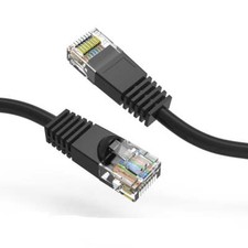 5Ft CAT5E UTP Ethernet Network Booted Cable Black