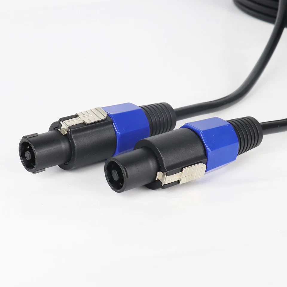 10 20 50FT Feet Speakon to Speakon Cable Compatible Amp PA DJ Speaker Male Wire - Image 3 of 4