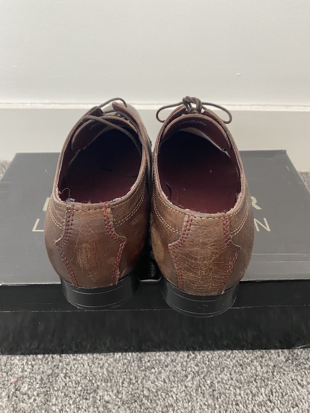 SAOLA Scarpe eleganti Burton uomo taglia 8 CON SCATOLA SOLO UK