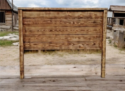 Full Size Torched Handcrafted Solid Wood Headboard Farmhouse Made In US HBFTR