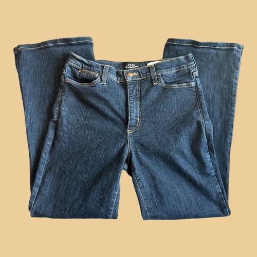 Jeans NYDJ donna taglia 10 bootcut scuro USA strass preppy elasticizzato #0599 - Foto 6 di 9