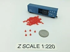 (20) Lot of Large Traffic Safety CONES 5mm Tall - Z Scale 1:220 - Color: RED