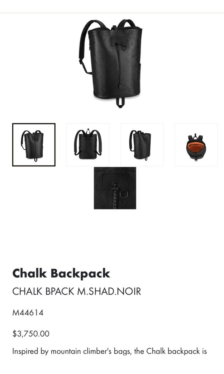 New Louis Vuitton Chalk Backpack Bag Noir M44614 Retail $3750 | eBay