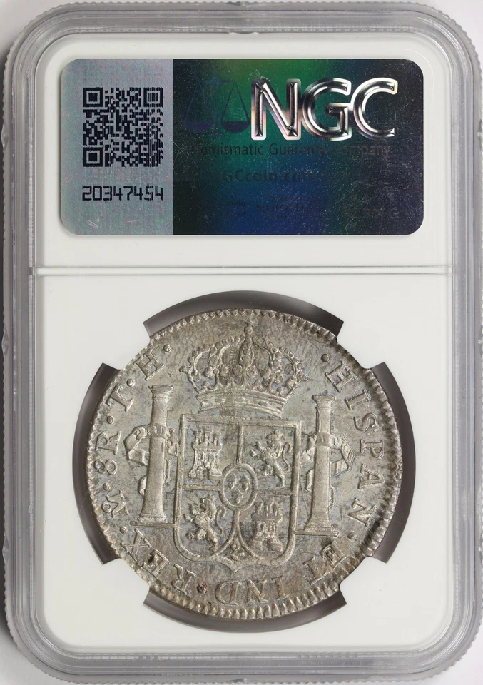 1805-Mo TH México prata 8 reais NGC MS61 - Imagem 2 de 4
