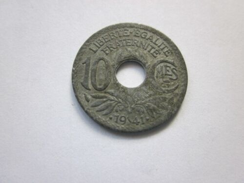 Frankreich 10 Centimes 1941 mit 2 Punkten Zink - Bild 1 von 2