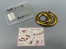 "Buckle in a Box" By Gary Gail  Gold Tone Metal in Original Box  Vintage 