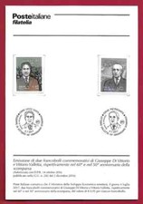 BOLLETTINO ILLUSTRATIVO ITALIA 2017 Nuovo " Giuseppe DI VITTORIO e V. VALLETTA "